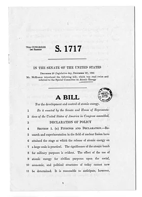 S. 1717, A Bill For the Development and Control of Atomic Energy