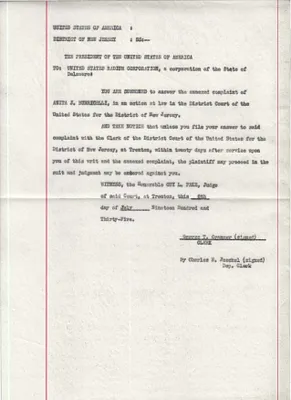 Copies of Court Documents, July 10, 1935