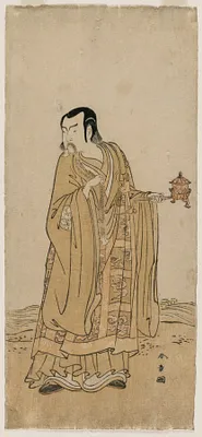 Ichimura Uzaemon IX as Shingen in “A String of Prayer Beads Shaken at a Ribbon of Waterfall”