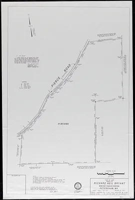 Plan of land owned by Richard Neil Bryant, Petersham, MA