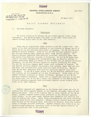 Memorandum, Daily Korean Bulletin