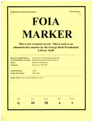 Houston Gala 8/19/92 [OA 5811]