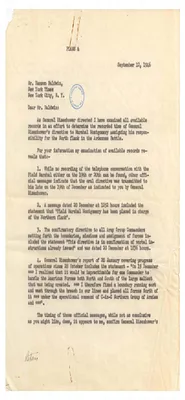Letter, H. R. Bull to Hanson Baldwin
