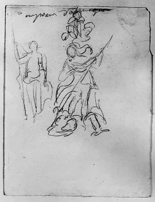 Sketch of St. Michael or St. George