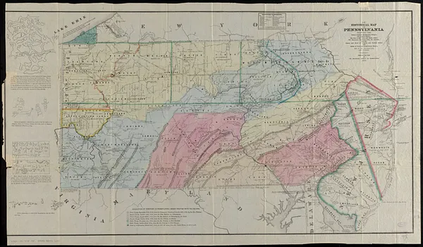 An historical map of Pennsylvania