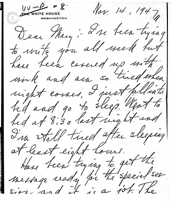 Letter from Harry S. Truman to Mary Jane Truman