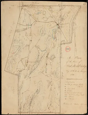 Plan of West Stockbridge made by B. H. Lewis, dated 1831