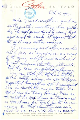 Longhand Note of President Harry S. Truman