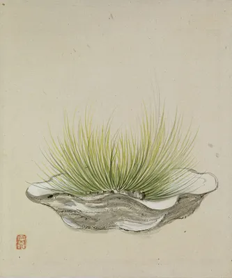 Leaf from Album Depicting Birds, Flowers, Landscapes, and Flower Pots