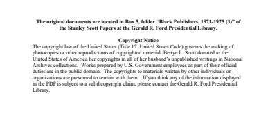 Black Publishers, 1971-1975 (3)