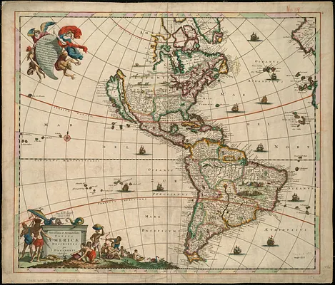 Novissima et accuratissima totius Americae descriptio