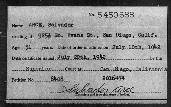 Arce, Salvador - 1942