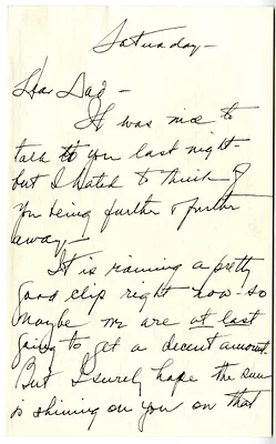 Letter from Bess W. Truman to Harry S. Truman