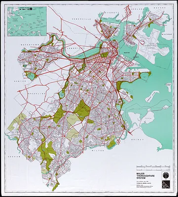 Major thoroughfare system, city of Boston, July, 1994