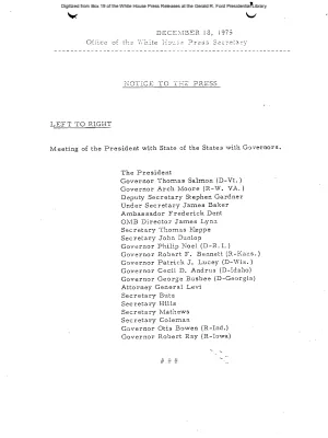 Meeting of the President with State of the States with Governors [Meeting Attendee List]