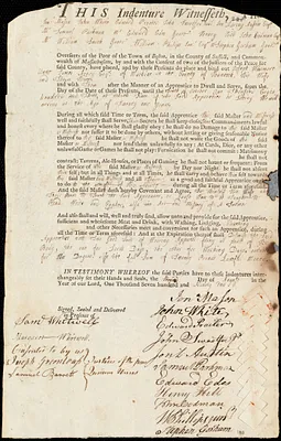 Joseph Whitmore indentured to apprentice with James Avery of Machias, 2 August 1792
