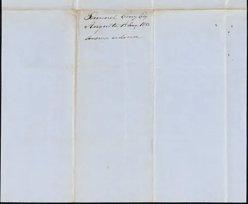 Samuel Cony to George Coffin, 13 August 1850