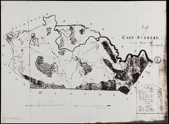 Map of Wayland when named East Sudbury