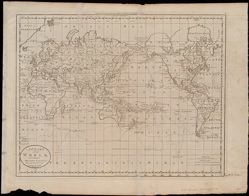A chart of the world, according to Mercators projection, shewing the latest discoveries of Capt. Cook