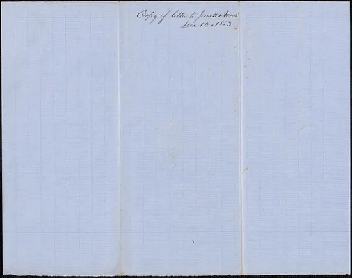 Copy of a letter from Samuel Warner to Jewett and March, 16 December 1853