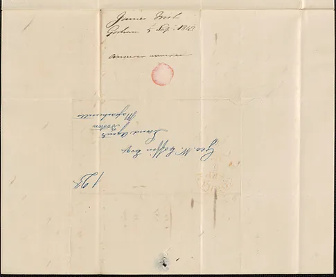 James Irish to George Coffin, 5 September 1843