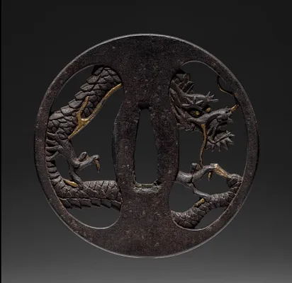 Sword Guard (Tsuba) with Dragon