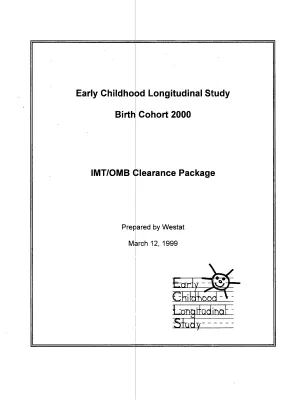 Early Childhood Longitudinal Study Birth Cohort 2000 [Publications] [1]