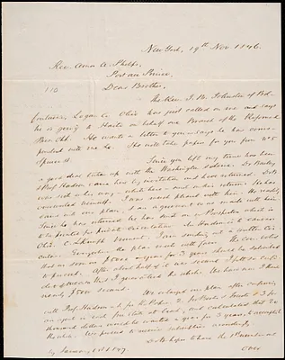 Letter from Lewis Tappan, New York, to Amos Augustus Phelps, 1846 November 19