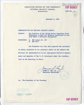Memorandum from James S. Lay, Jr. to the National Security Council