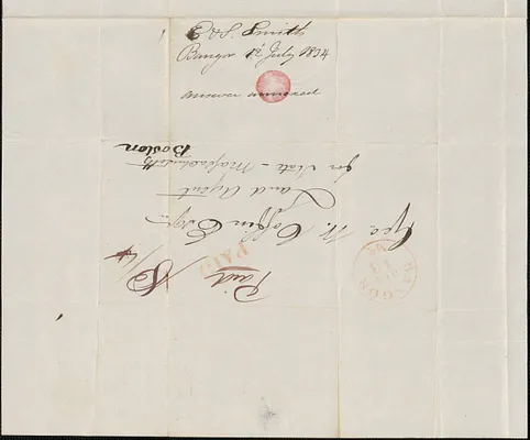 E&S Smith to George Coffin, 12 July 1834