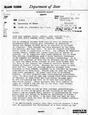 Telegram from Secretary of State Dean Acheson to the Department of State