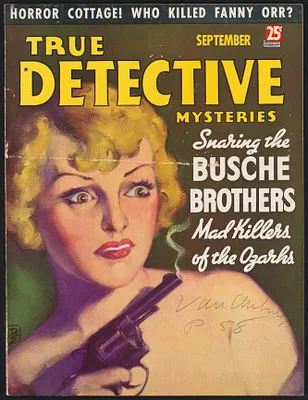 Herbert Brutus Ehrmann Papers, 1906-1970. Sacco-Vanzetti. True Detective: September 1935 issue of magazine. Box 15, Folder 4, Harvard Law School Library, Historical & Special Collections