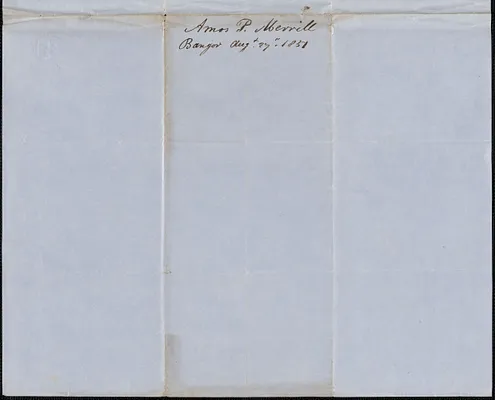 Anson P. Morrill to Samuel Warner, 27 August 1851