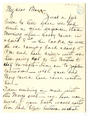 Letter from Madge Gates Wallace to Bess W. Truman