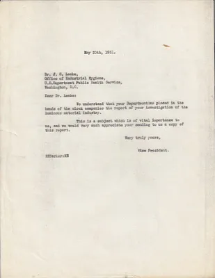 Letters Sent to Dr. J.S. Leake [J.P. Leake], May 20, 1931