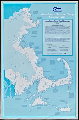 Massachusetts shoreline change summary map