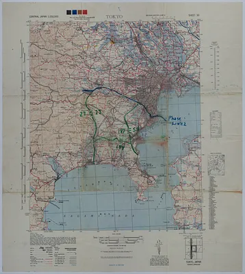 Map of the 11th Airborne Division During the Occupation of Japan