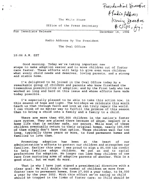 POTUS Statements/Proclamations