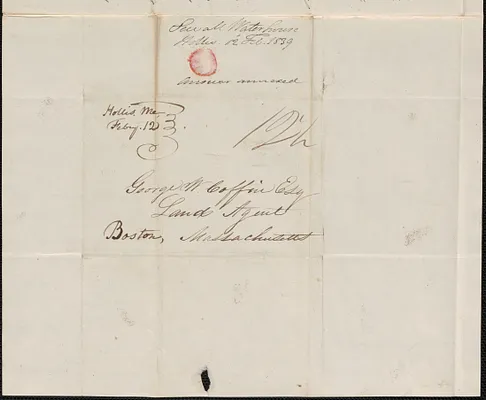 Sewall Water-House to George Coffin, 12 February 1839