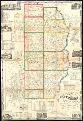 Map of Jefferson County, Ohio
