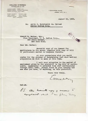 Letters Received to Howard H. Barker [H.H. Barker], August 20, 1935