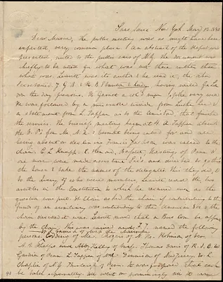 Letter from Anne Warren Weston, Sans Souci, New York, to Maria Weston Chapman, May 13, 1840