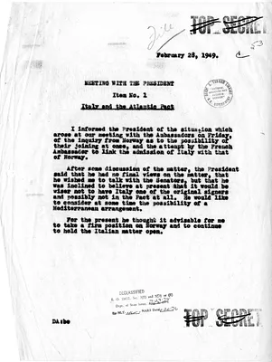 Memorandum of Conversation with Secretary of State Dean Acheson and President Harry S. Truman