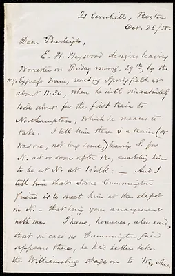 Letter from Samuel May, Boston, to Charles Calistus Burleigh, Oct. 26 / 58