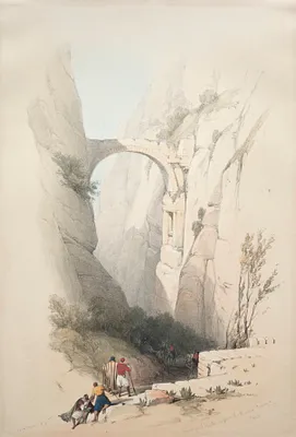 Triumphal Arch Crossing the Ravine Leading to Petra