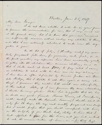 Letter from William Lloyd Garrison, Boston, [Mass.], to George William Benson, June 26, 1847