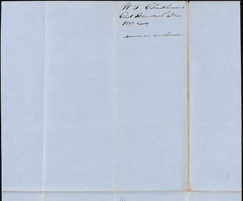 W. T. Chadbourne to George Coffin, 4 March 1850