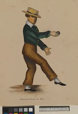 Francois Ravel as Bibi [Verso: Study for Antoine as Robert Maccaire]