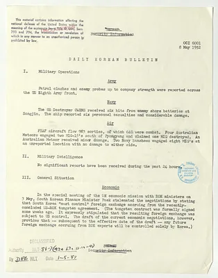Memorandum, Daily Korean Bulletin
