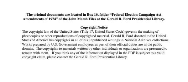 Federal Election Campaign Act Amendments of 1974